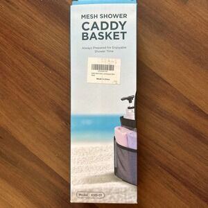 Black 8 Portable Mesh Shower Bathroom Basket Bag Quick Dry Breathable Caddy Tote